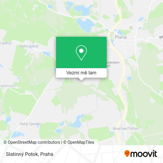 Slatinný Potok mapa