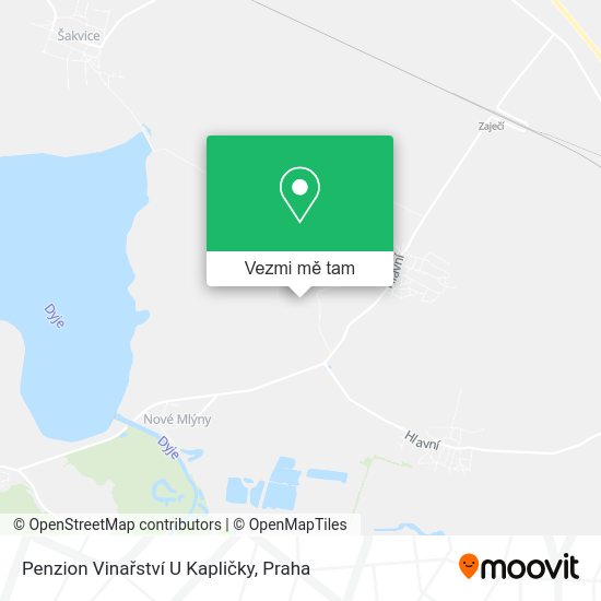 Penzion Vinařství U Kapličky mapa