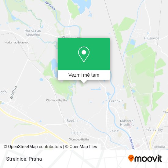 Střelnice mapa