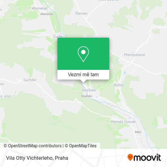 Vila Otty Vichterleho mapa