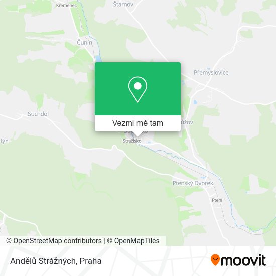 Andělů Strážných mapa