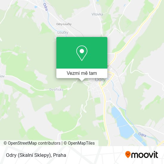 Odry (Skalní Sklepy) mapa