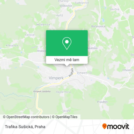 Trafika Sušická mapa