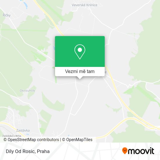Díly Od Rosic mapa