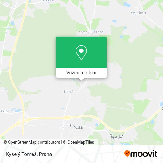 Kyselý Tomeš mapa