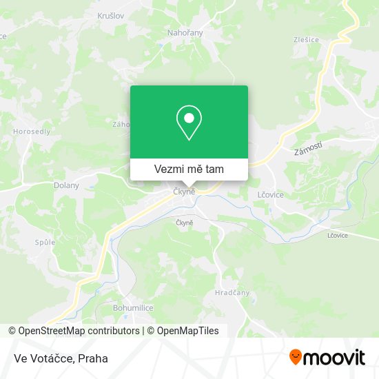 Ve Votáčce mapa