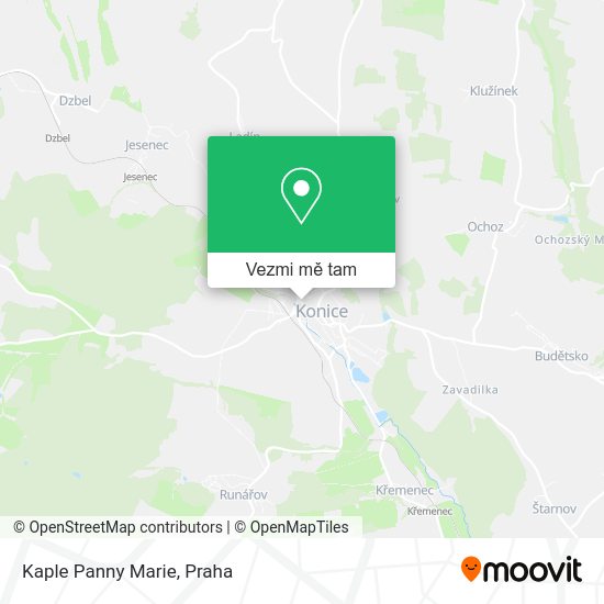 Kaple Panny Marie mapa