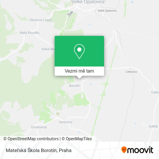 Mateřská Škola Borotín mapa