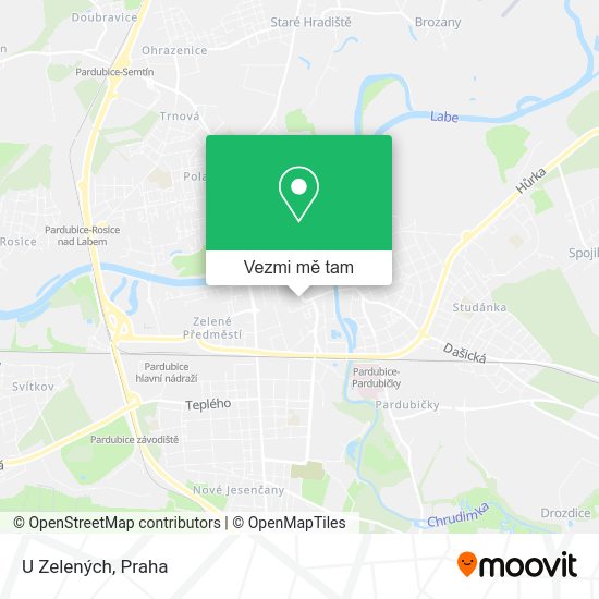 U Zelených mapa