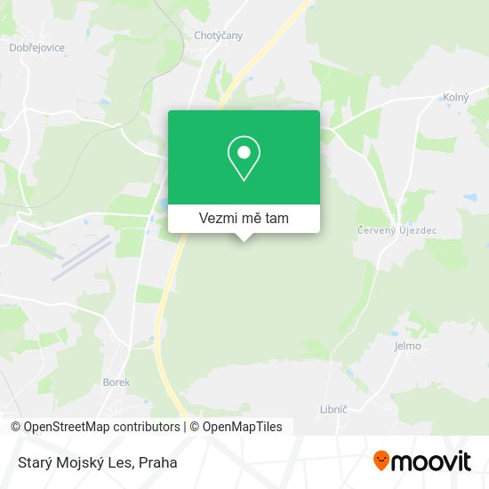 Starý Mojský Les mapa