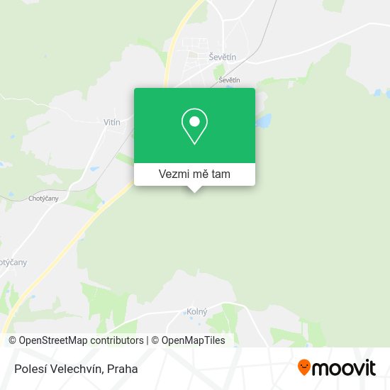 Polesí Velechvín mapa