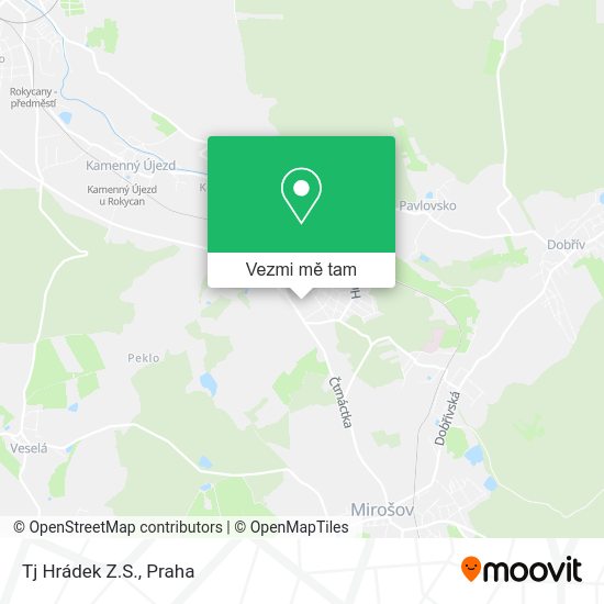 Tj Hrádek Z.S. mapa