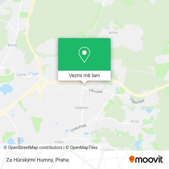 Za Hůrskými Humny mapa