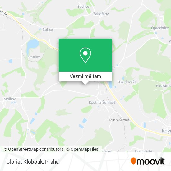 Gloriet Klobouk mapa