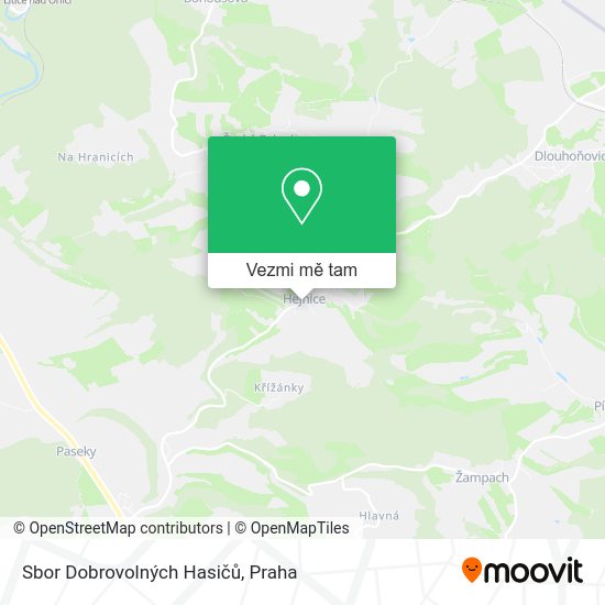 Sbor Dobrovolných Hasičů mapa