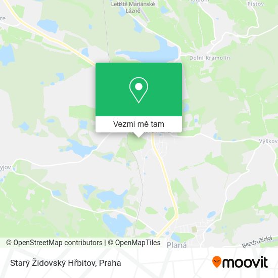 Starý Židovský Hřbitov mapa