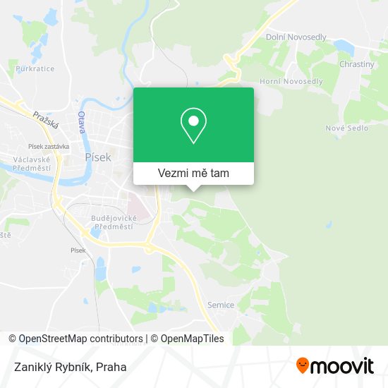 Zaniklý Rybník mapa