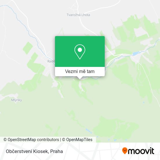 Občerstvení Kiosek mapa