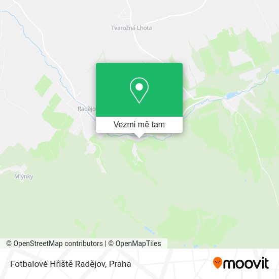 Fotbalové Hřiště Radějov mapa