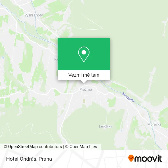 Hotel Ondráš mapa