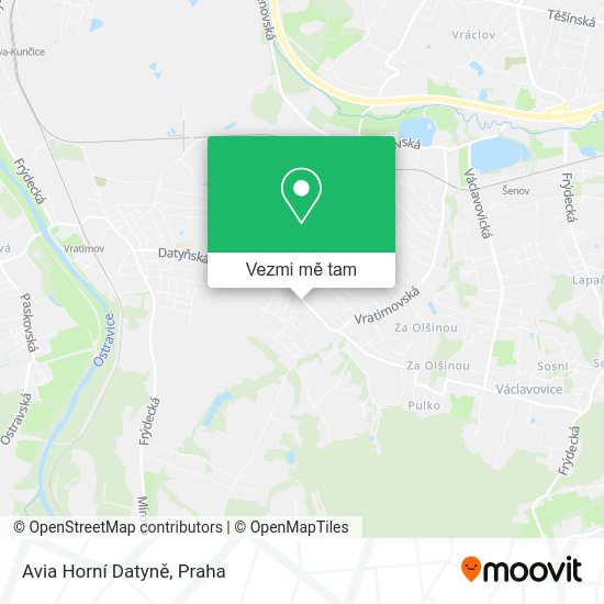 Avia Horní Datyně mapa