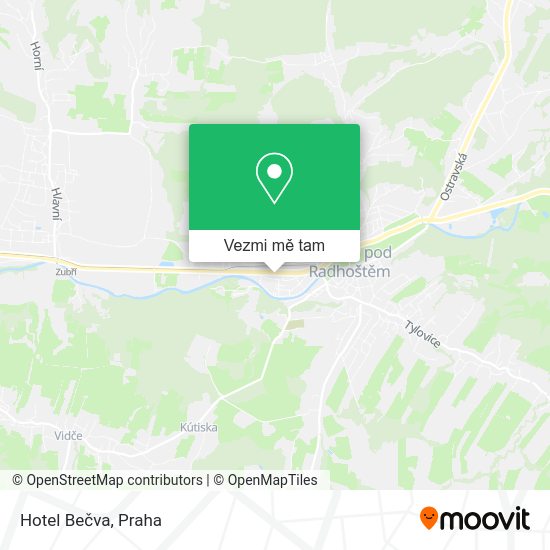 Hotel Bečva mapa