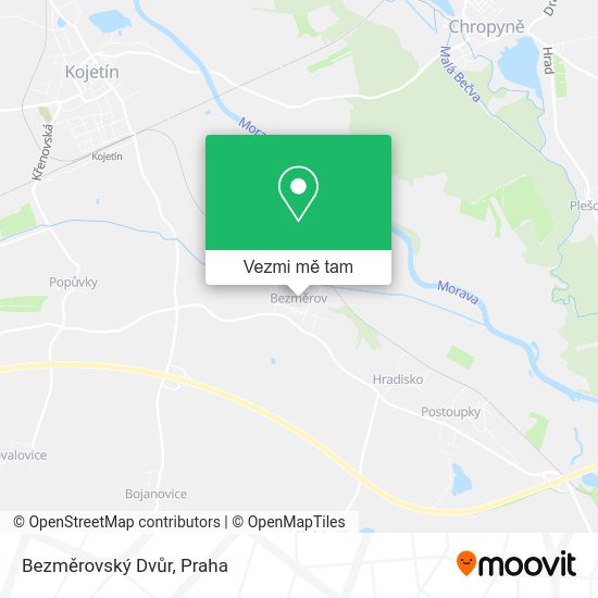 Bezměrovský Dvůr mapa