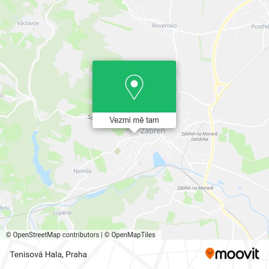 Tenisová Hala mapa