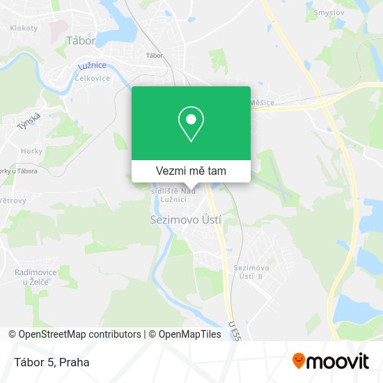 Tábor 5 mapa