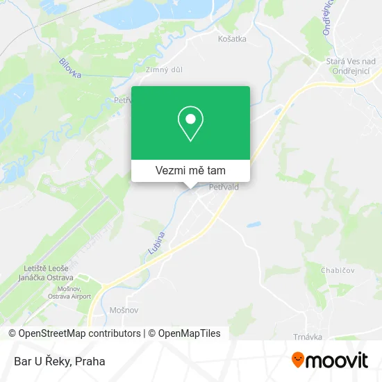 Bar U Řeky mapa