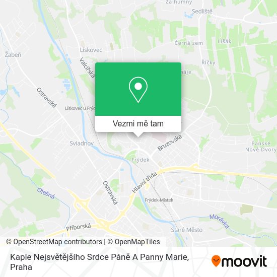Kaple Nejsvětějšího Srdce Páně A Panny Marie mapa