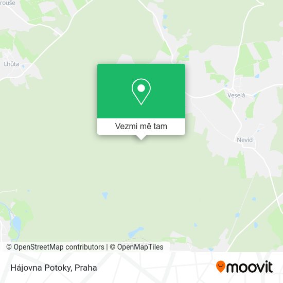 Hájovna Potoky mapa
