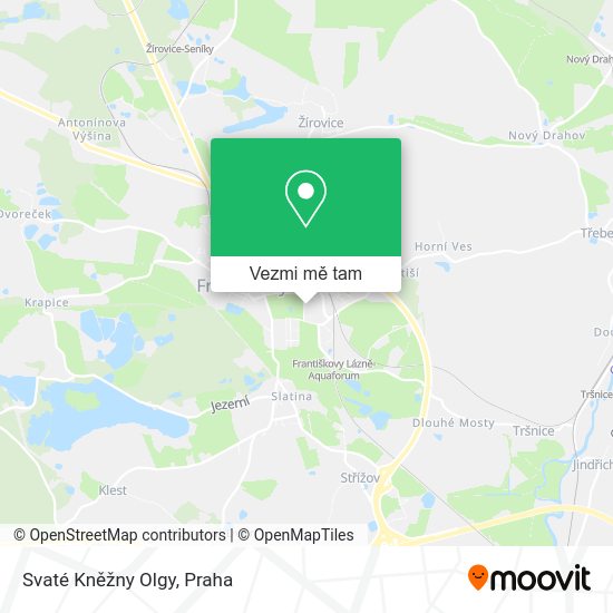 Svaté Kněžny Olgy mapa