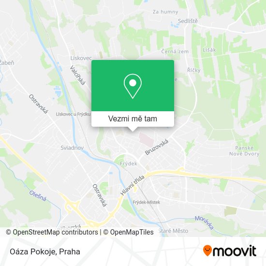 Oáza Pokoje mapa