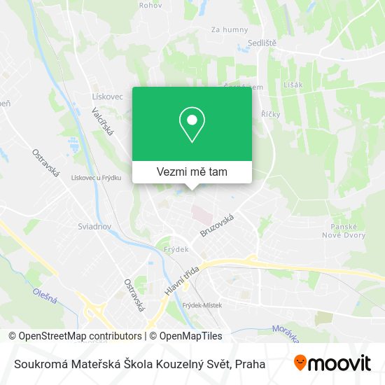 Soukromá Mateřská Škola Kouzelný Svět mapa