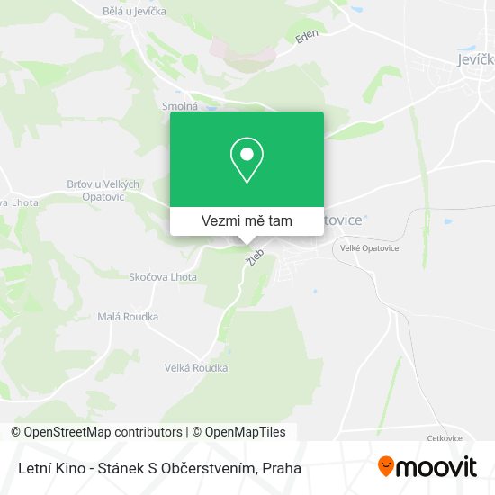Letní Kino - Stánek S Občerstvením mapa