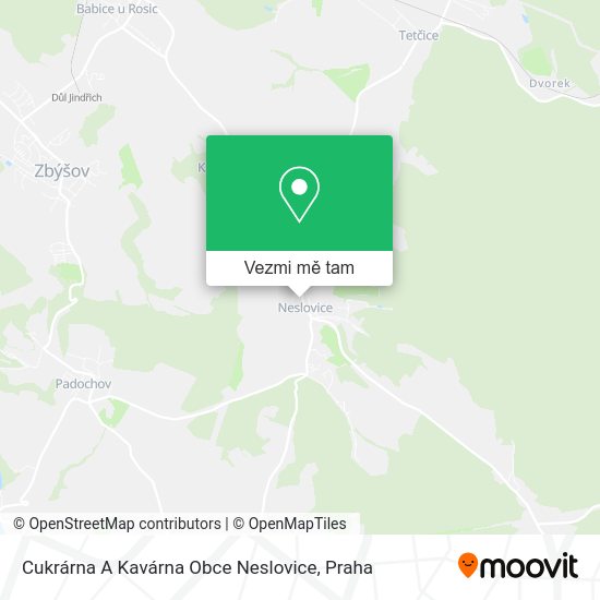 Cukrárna A Kavárna Obce Neslovice mapa