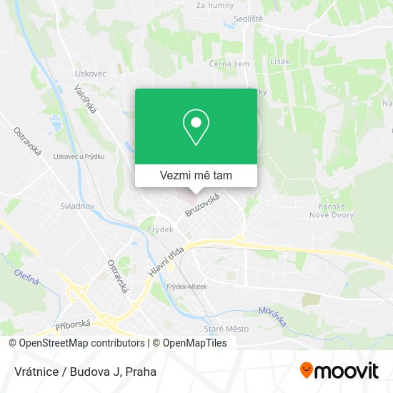 Vrátnice / Budova J mapa