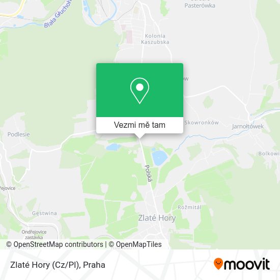 Zlaté Hory (Cz/Pl) mapa