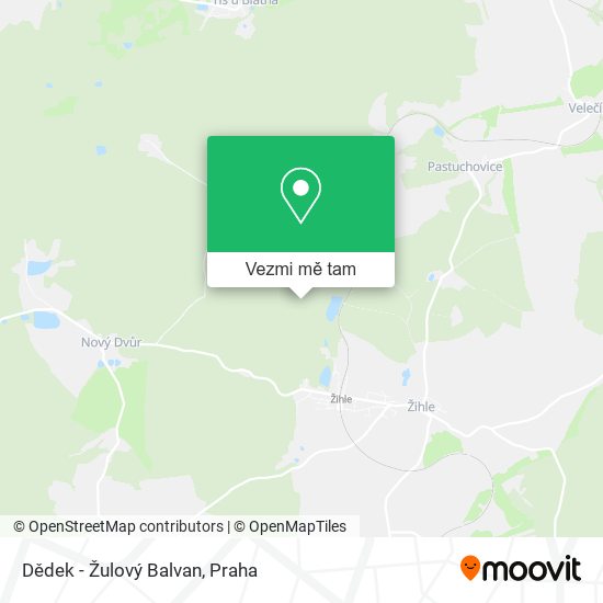 Dědek - Žulový Balvan mapa