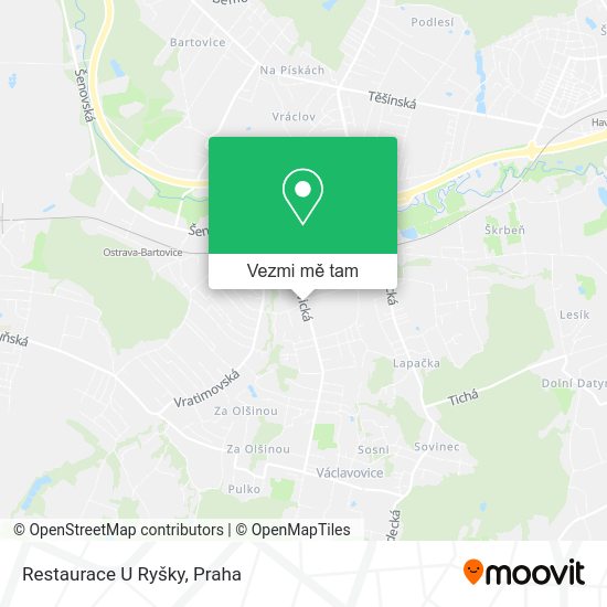 Restaurace U Ryšky mapa
