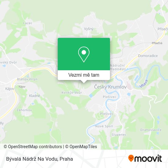 Bývalá Nádrž Na Vodu mapa