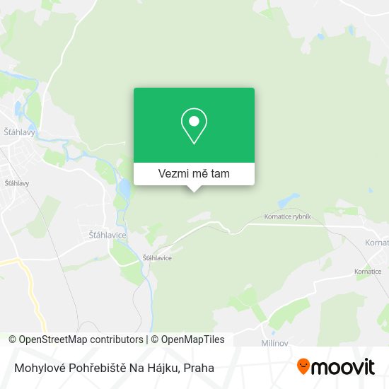 Mohylové Pohřebiště Na Hájku mapa