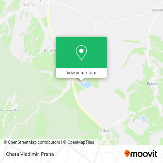Chata Vladimir mapa