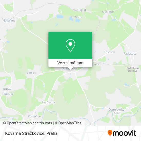 Kovárna Strážkovice mapa