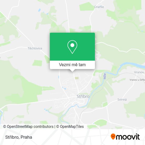 Stříbro mapa
