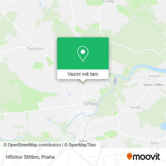 Hřbitov Stříbro mapa