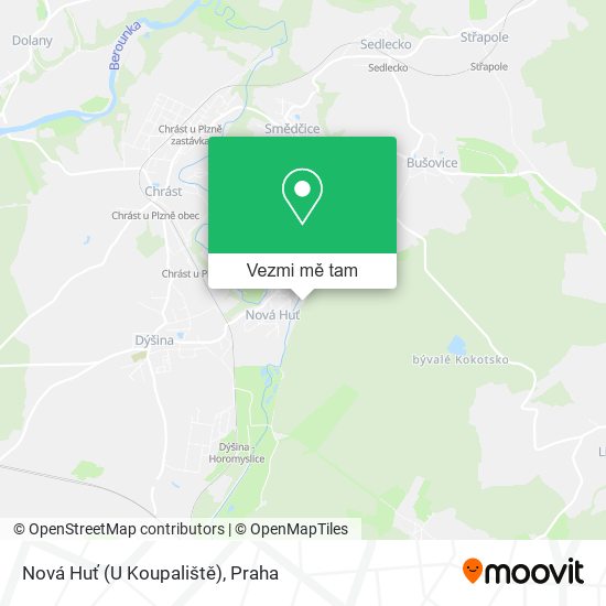Nová Huť (U Koupaliště) mapa