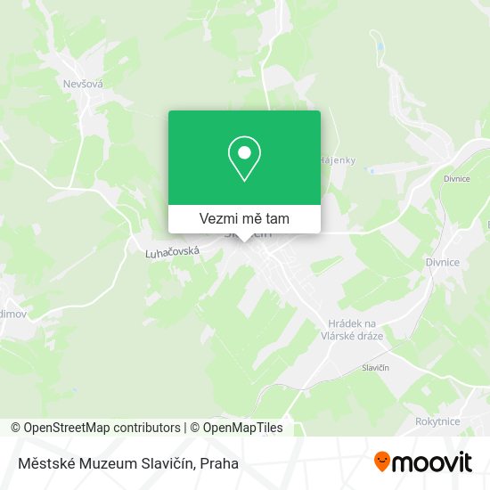 Městské Muzeum Slavičín mapa