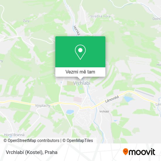 Vrchlabí (Kostel) mapa